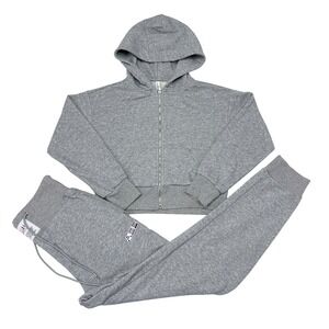 Adam Selman Sport Track Suit Women's Size Small Gray Sweatpants Sweatshirt